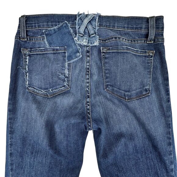 J Brand Womens Low Rise Flare Jeans 27 Patchwork Western Hippie Boho Bell Bottom - Picture 11 of 16